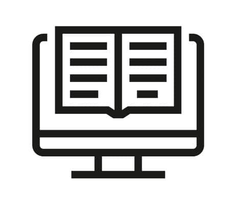 Ikona książki i monitora
